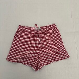 Abercrombie & Fitch Red Checkered Shorts